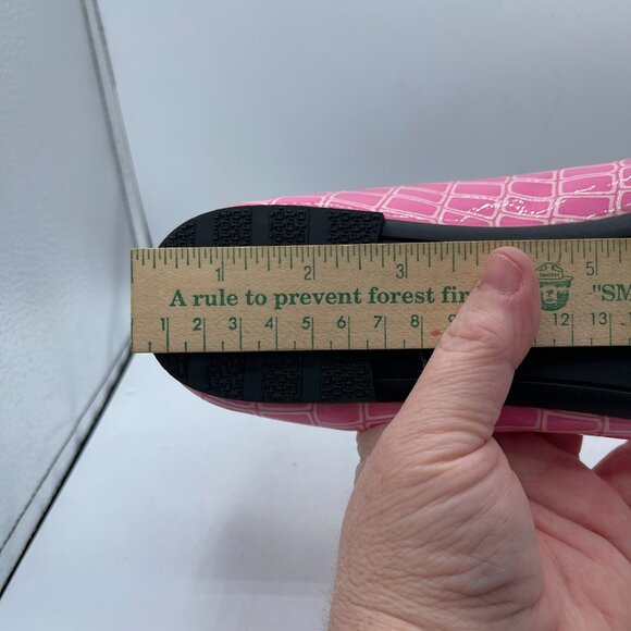 Pink Crocodile-Embossed Flats – Women’s Size ~10 (Approx. 10.5" Sole Length) - Picture 9 of 9